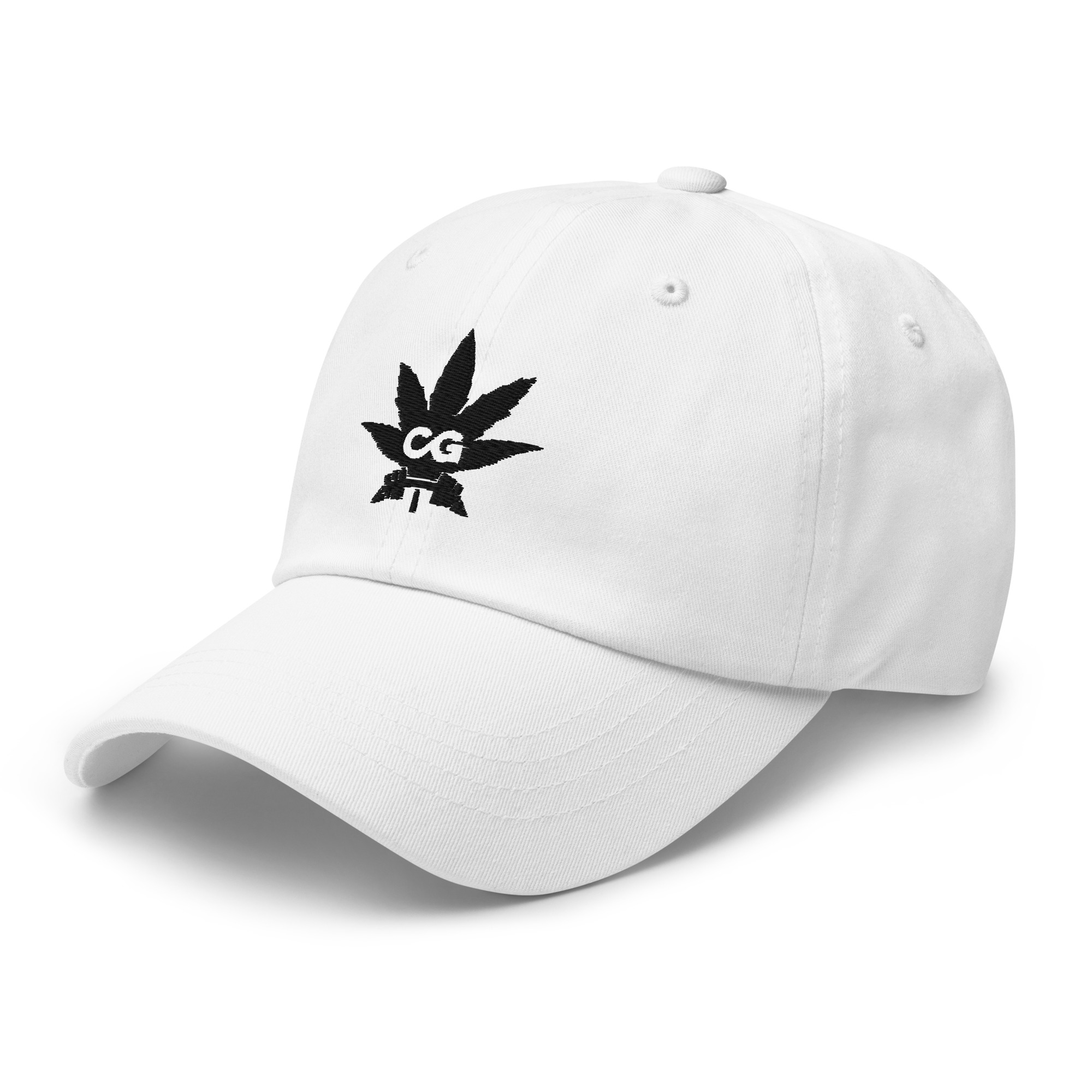 classic dad hat white left front 65b836b7c0bb0