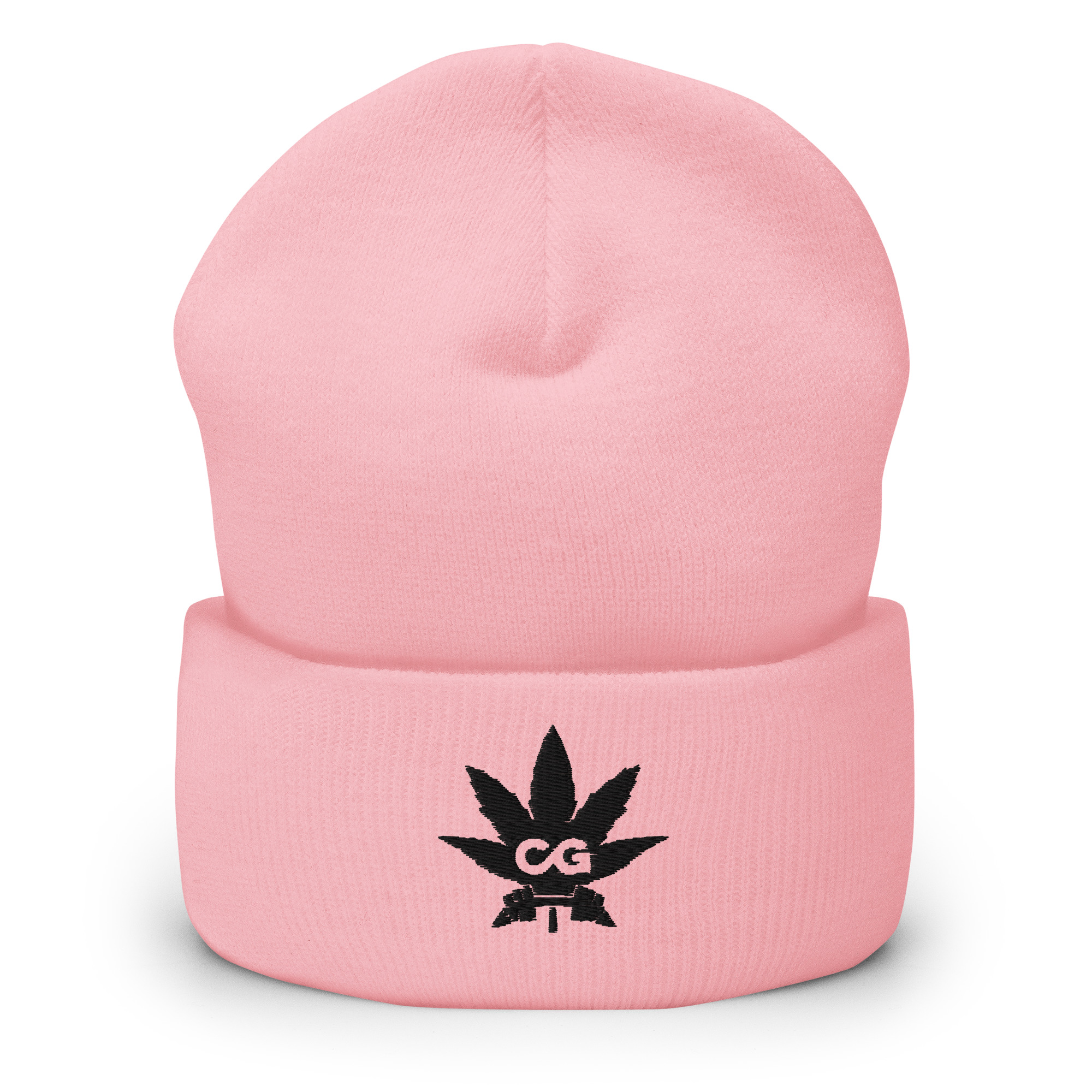 cuffed beanie baby pink front 65b836425481e